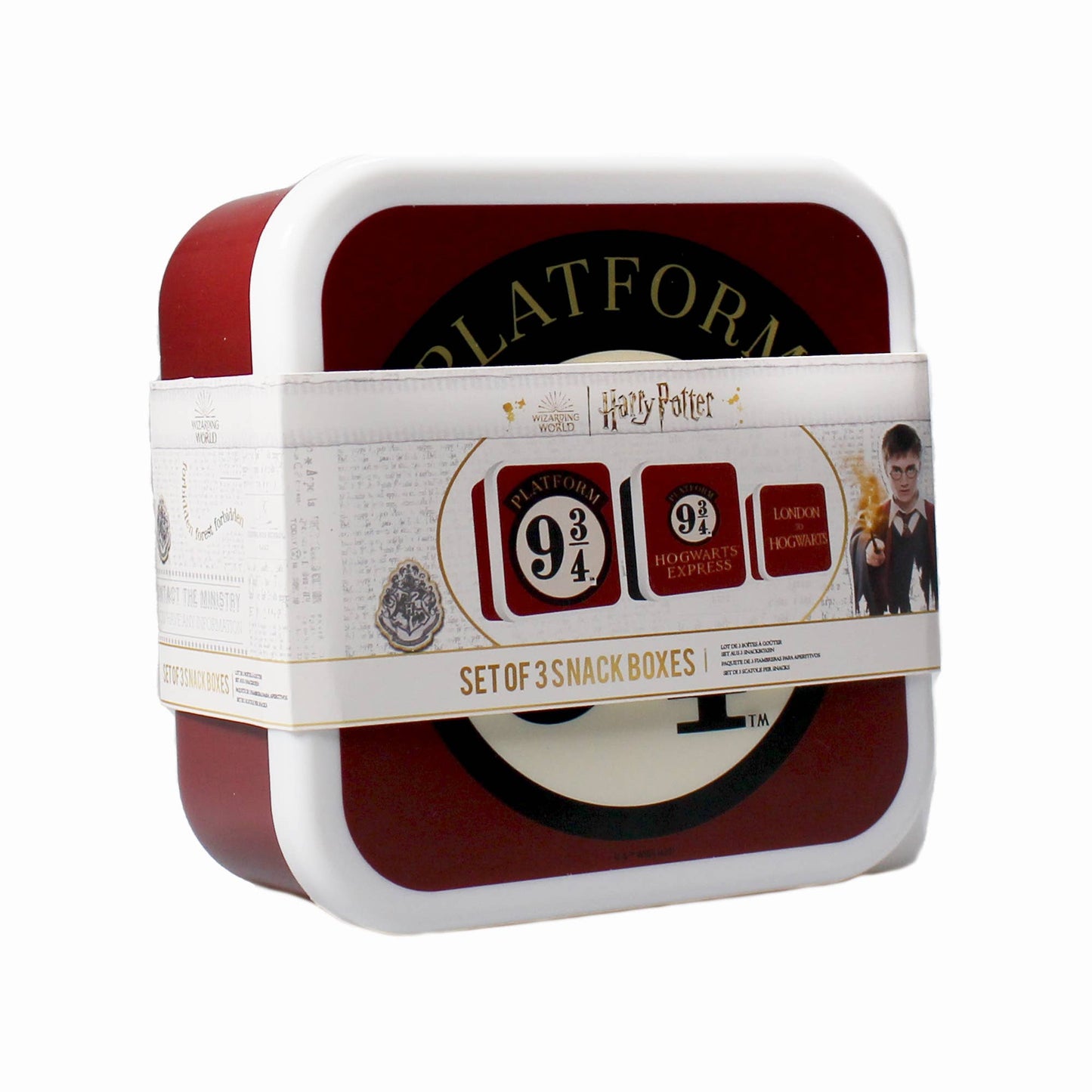 Set of 3 Harry Potter Platform 9 3/4 Snack Boxes