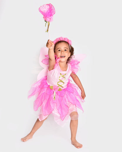 Robe féerique avec ailes+diadème+baguette 122-128 cl 6-8 ans