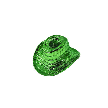 Kandelaar - Cowboyhoed - Groen - 13,5x11x7 cm