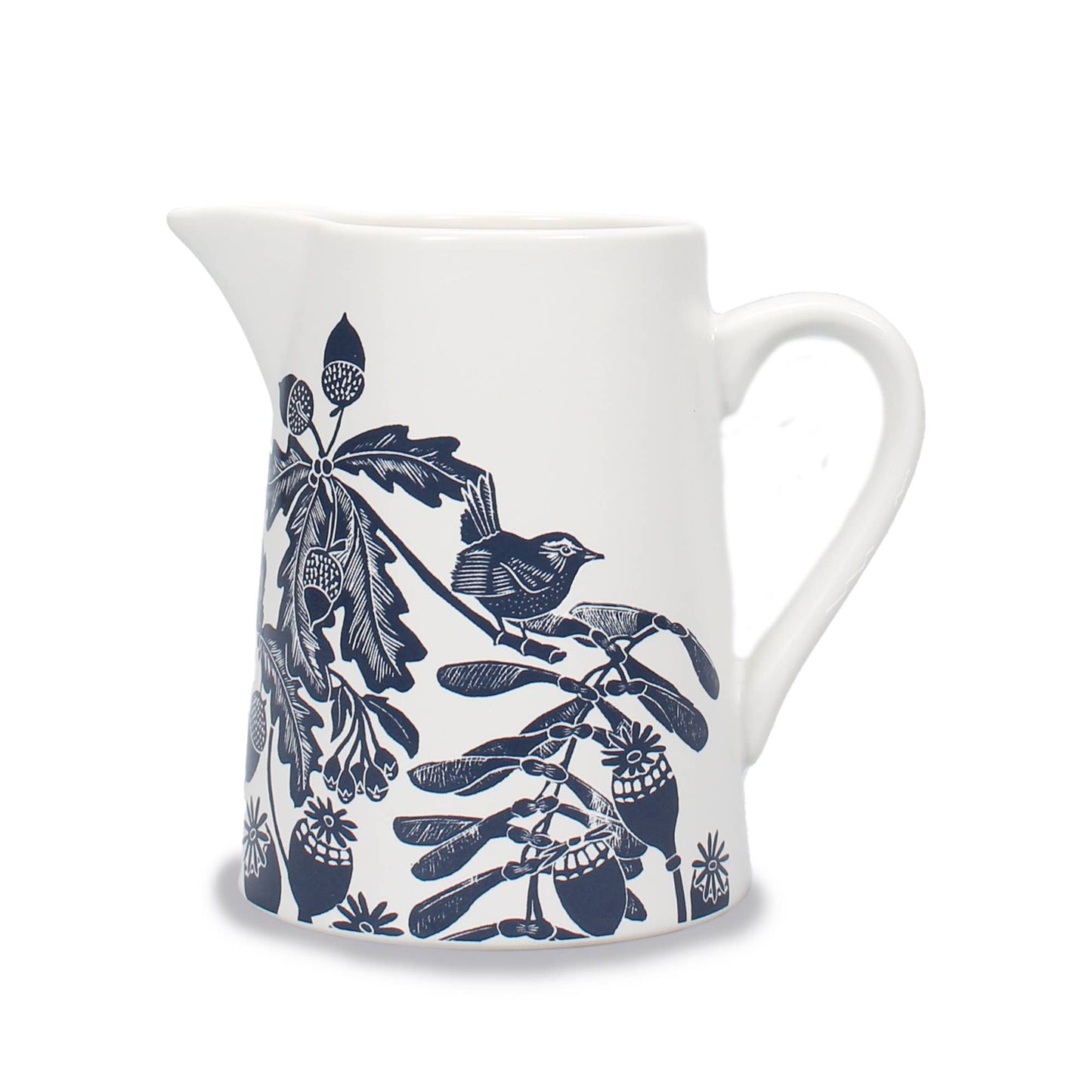 Pichet céramique Woodland - Acorns & Thistles bleu