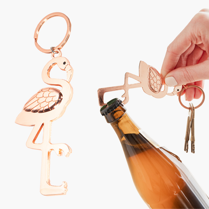Flamingo flesopener sleutelhanger