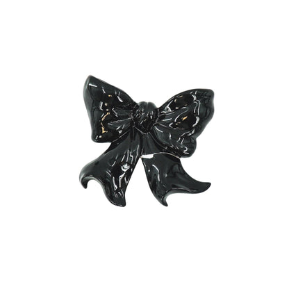 Vase mural- Vase Bol- Céramique- Noir- 19x18,5x5,5 cm