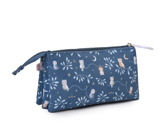 Trousse à Crayons 3 Compartiments Forêt Magique