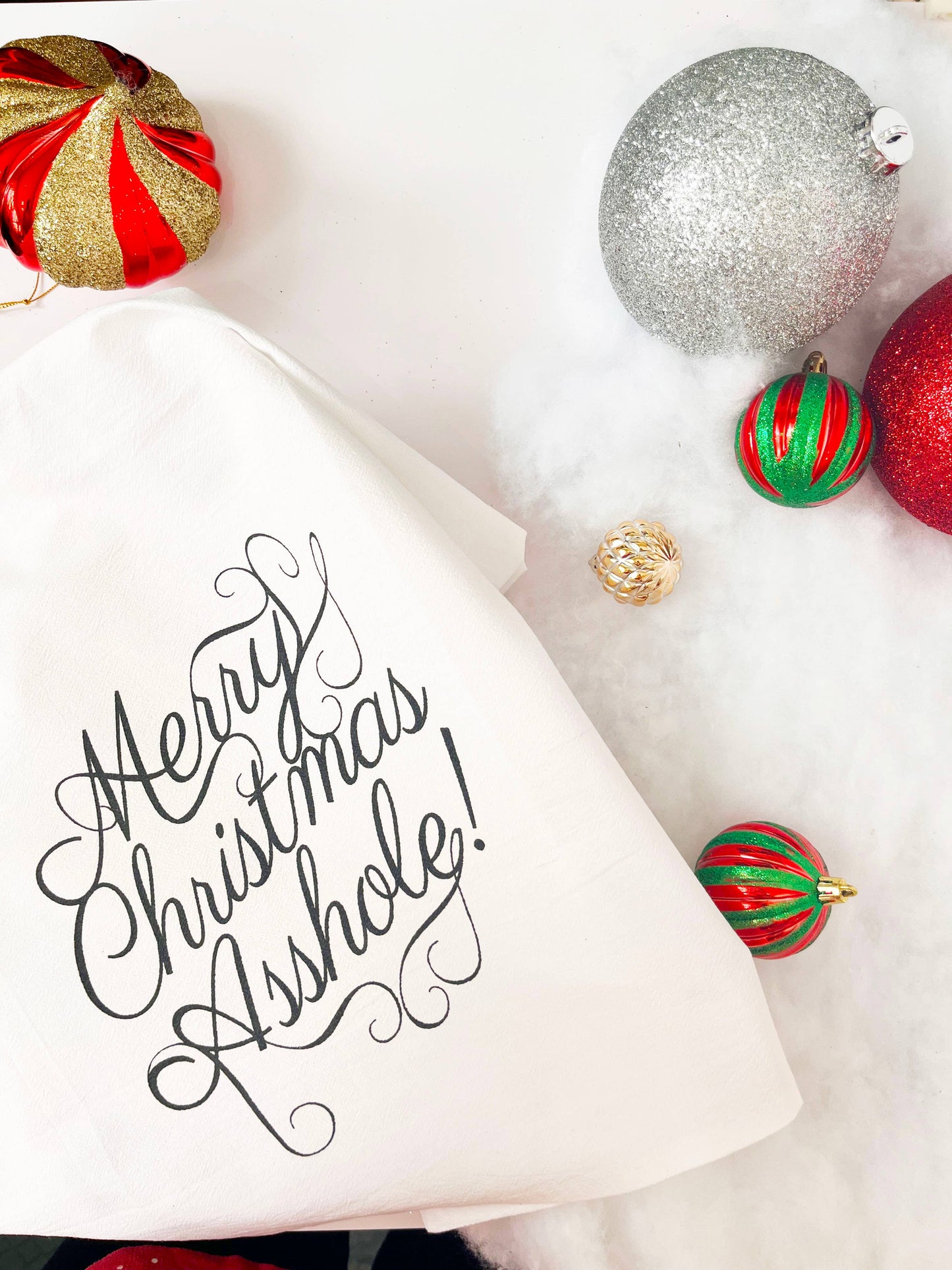 Torchon Merry Christmas Asshole