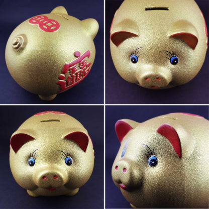 Tirelire Cochon Chanceux Doré
