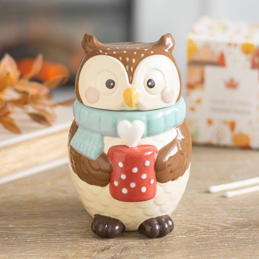 Oliver the Autumn Owl Incense Burner