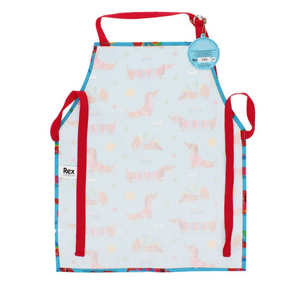 Tablier pour enfants en coton lavable - Chien Saucisse Ensoleillé