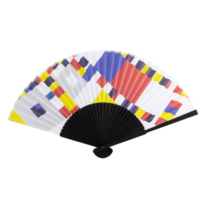 "PIET Mondriaan" Bamboo Hand Fan