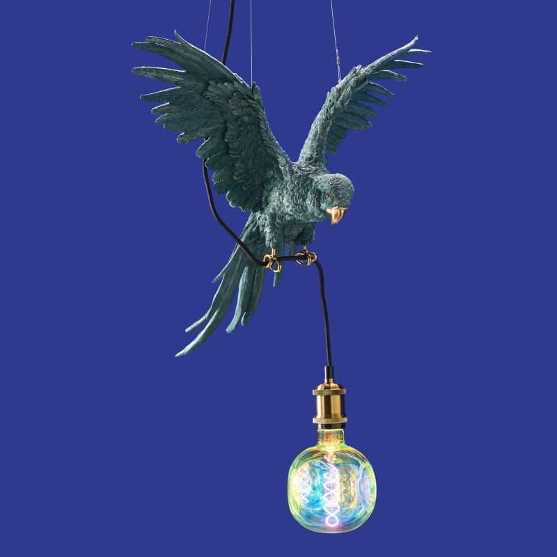 Turquoise Parrot Ceiling Light