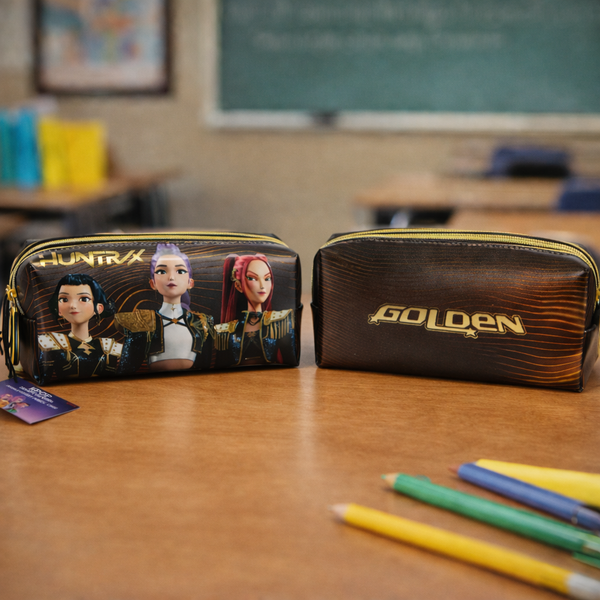 KPop Demon Hunters - pencil case - gold