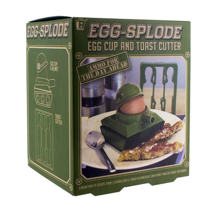 EggSplode 3-piece egg cup and bread slicer set