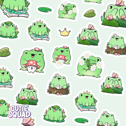 Garden Frogs sticker sheets