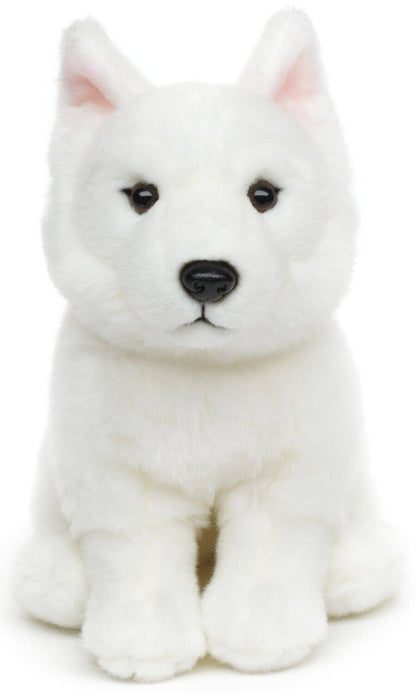 Chiot berger suisse blanc, sans laisse - jouet en peluche Uni Toys