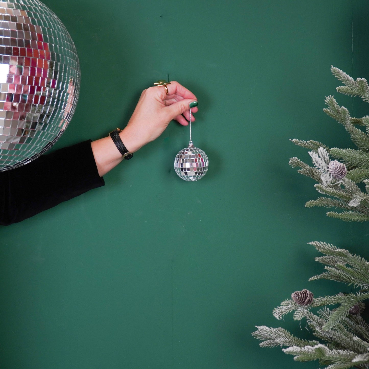 Boule de Noël Disco Argent - 6-Pack