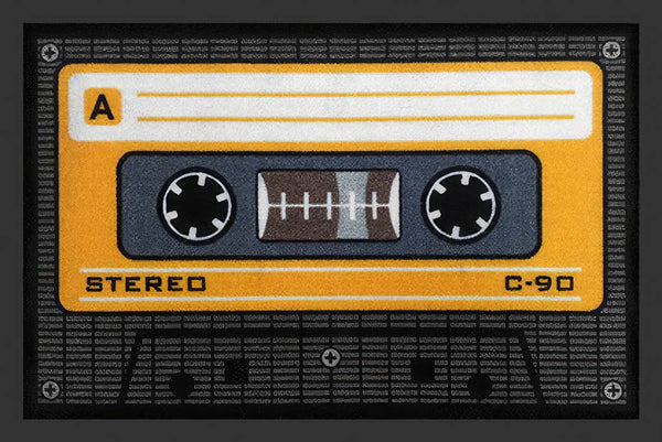 Orange Cassette/Tape Floor Mat