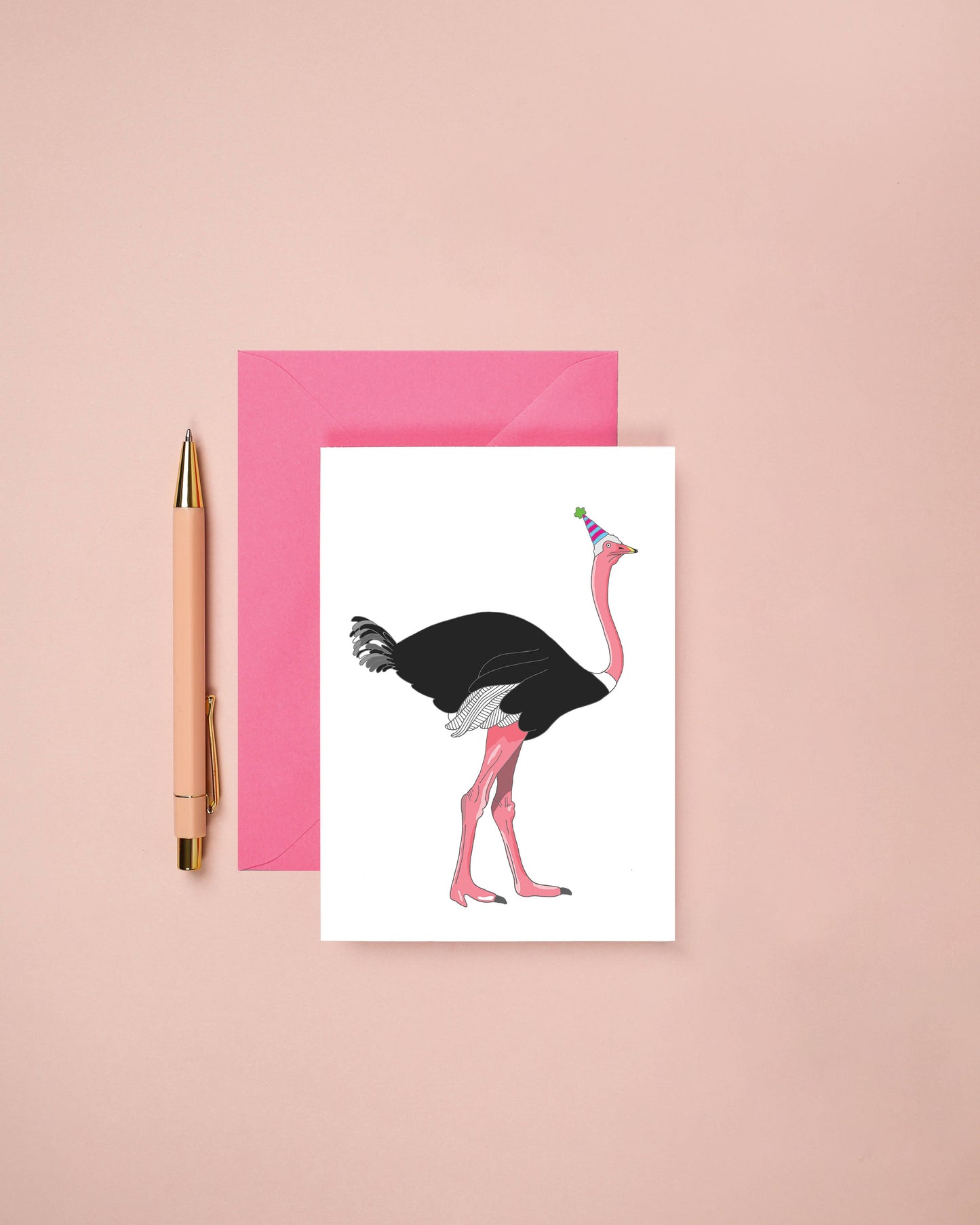 Ostrich Birthday Card