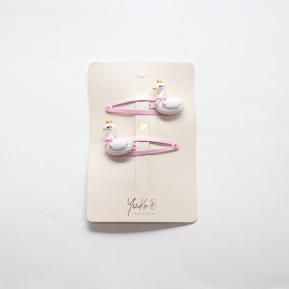 duo barrettes queens cygnes yuko b