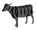 3D-Papiermodell - Vache