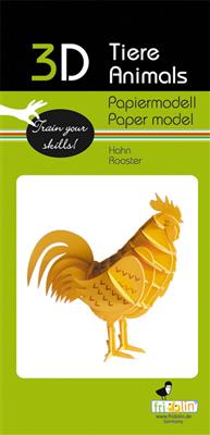 3D Paper Model - Rooster