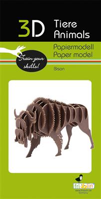 3D Paper Model - Bison