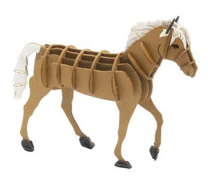 3D-Papiermodell - Cheval Haflinger