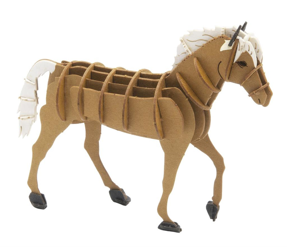 3D-Papiermodell - Cheval Haflinger