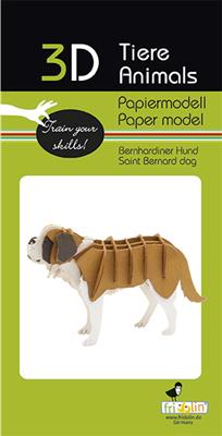 Modèle En Papier 3D - Chien Saint-Bernard