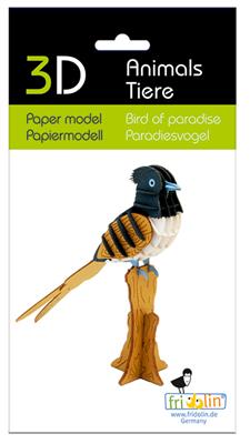 Modèle En Papier 3D - Oiseau De Paradis