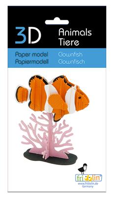 Modèle En Papier 3D  - Poisson Clown