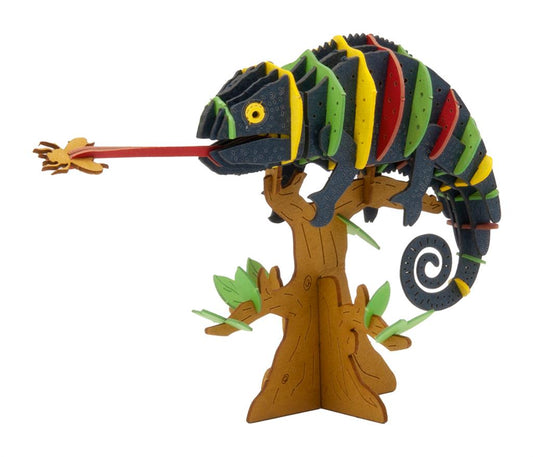 3D Paper Model - Colorful Chameleon