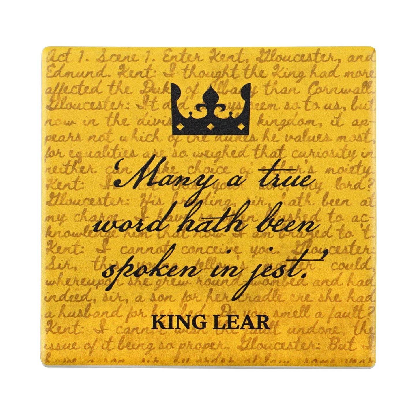 Shakespeare King Lear Ceramic Coaster