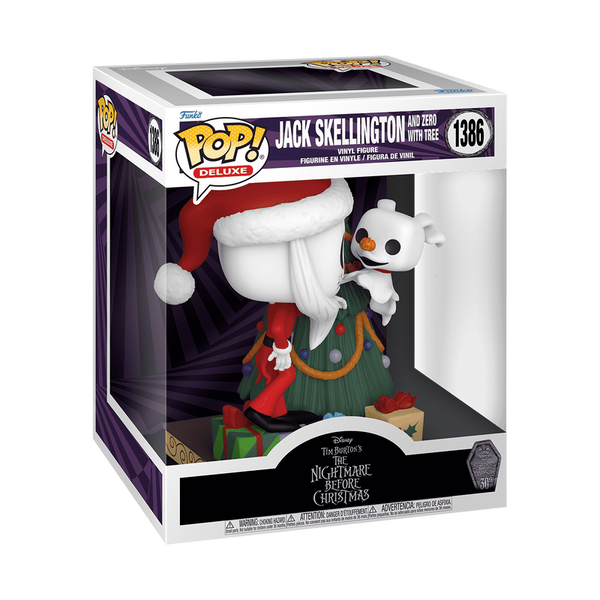 Funko Pop! Deluxe Jack & Zero avec Sapin – L'Étrange Noël de monsieur Jack