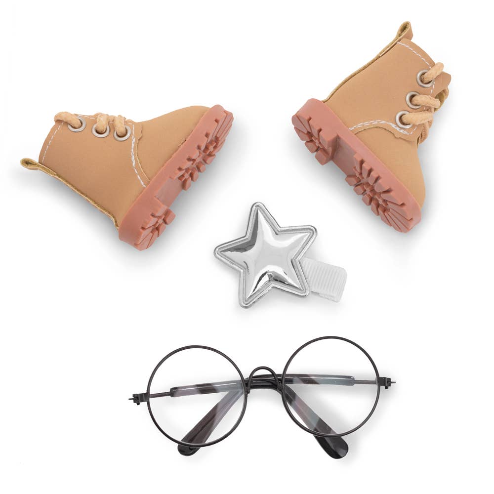 Shoe and accessory set, 20 cm