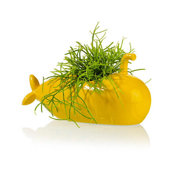 Pot de Fleur Sous-Marin Jaune – Moyen – Bitten