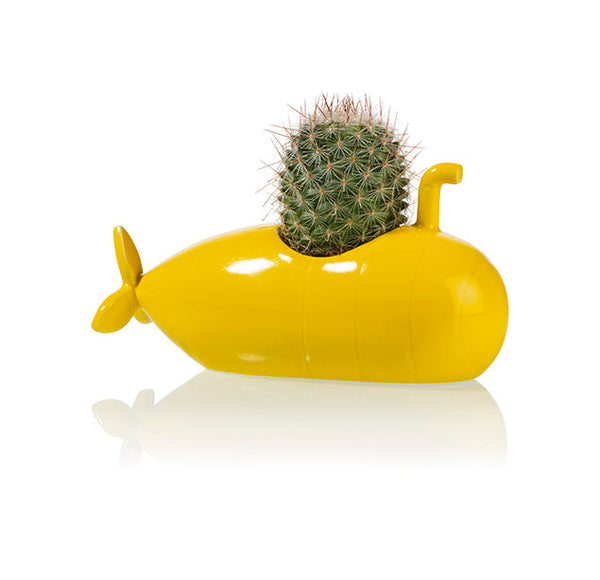 Pot de Fleur Sous-Marin Jaune – Petit – Bitten
