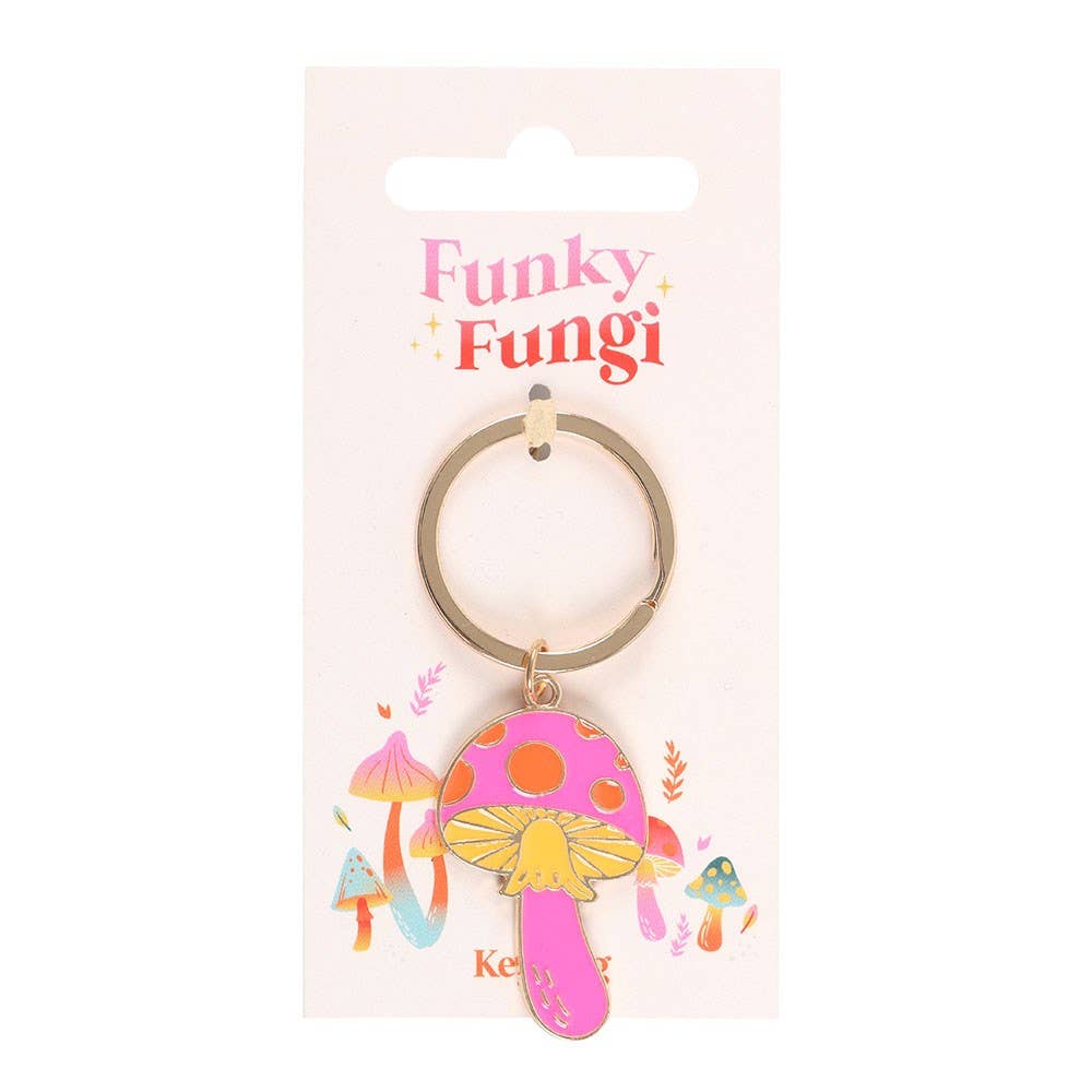 Funky Fungi paddenstoel sleutelhanger