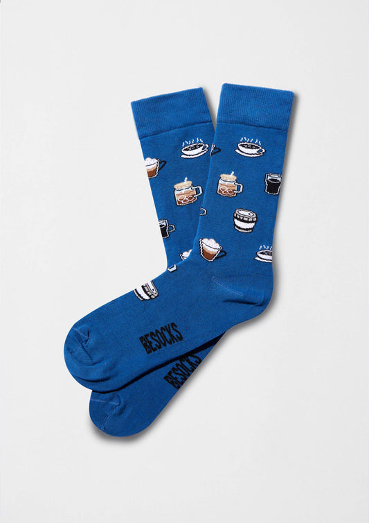 BeCoffee Blue - 100% Organic Cotton Socks