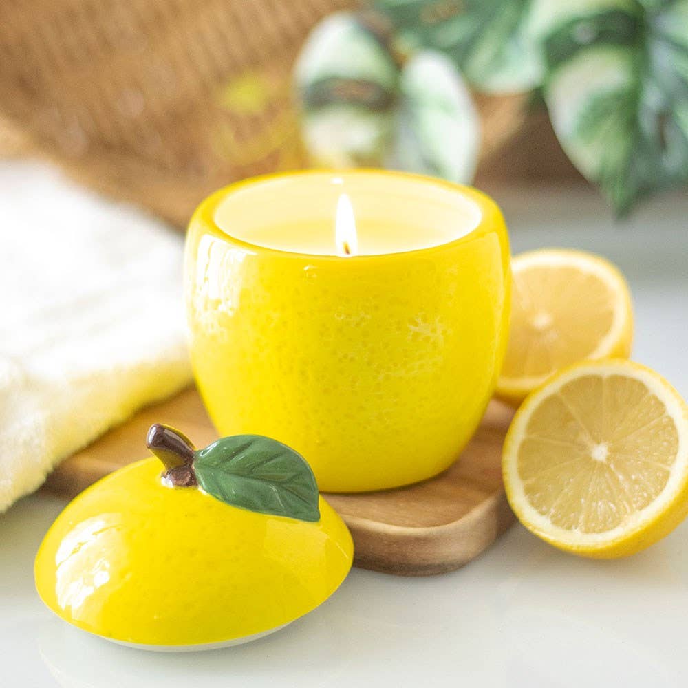 Lemon-Shaped Candle