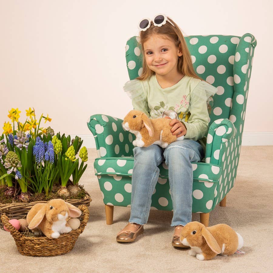 Peluche Lapin Bélier Beige – 23 cm