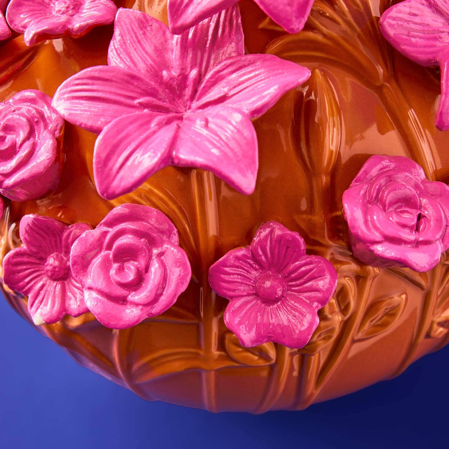 Verano Vase, Orange/Pink Stoneware, 34 x 29.5 cm