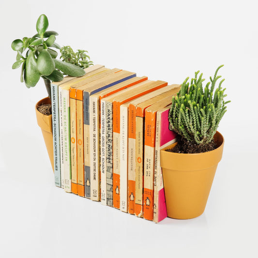 Serre-livres pot de fleurs