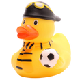 Geel-zwarte voetbalsupporter eend