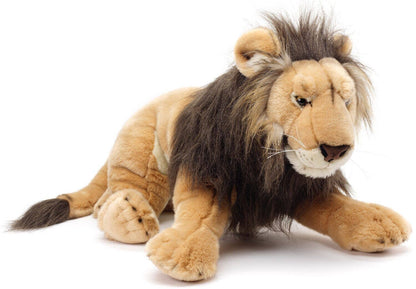 Lion couché - 70 cm (longueur) - peluche Uni Toys