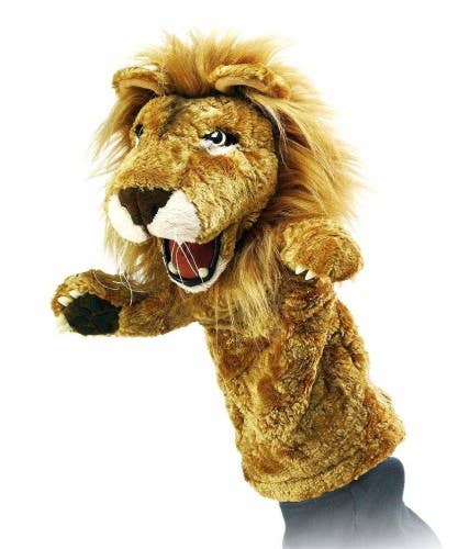 Lion hand puppet for puppet theatre