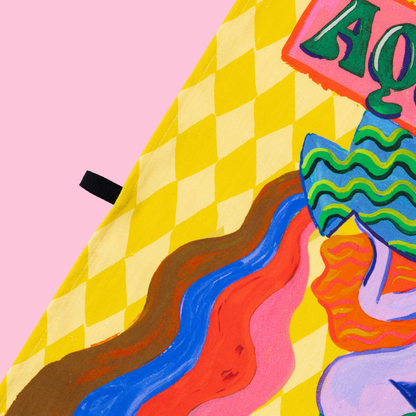 Aquarius Zodiac Dishcloth