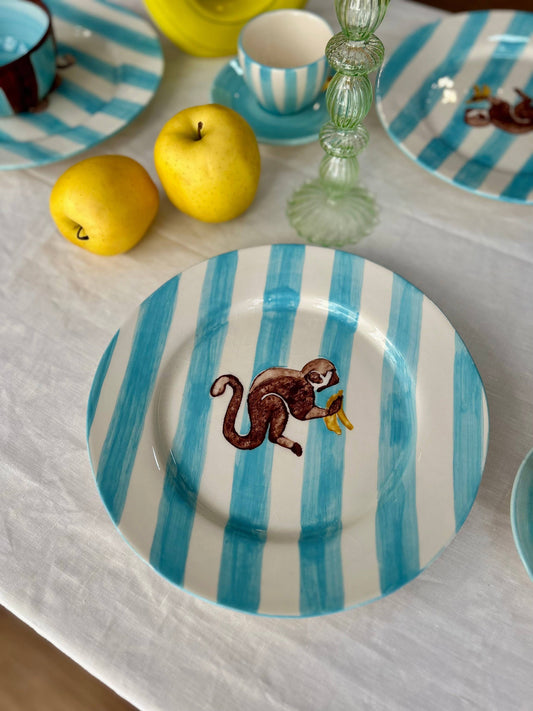 Assiette Singe et Bananes