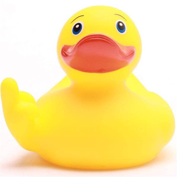 Duck You duck with middle finger