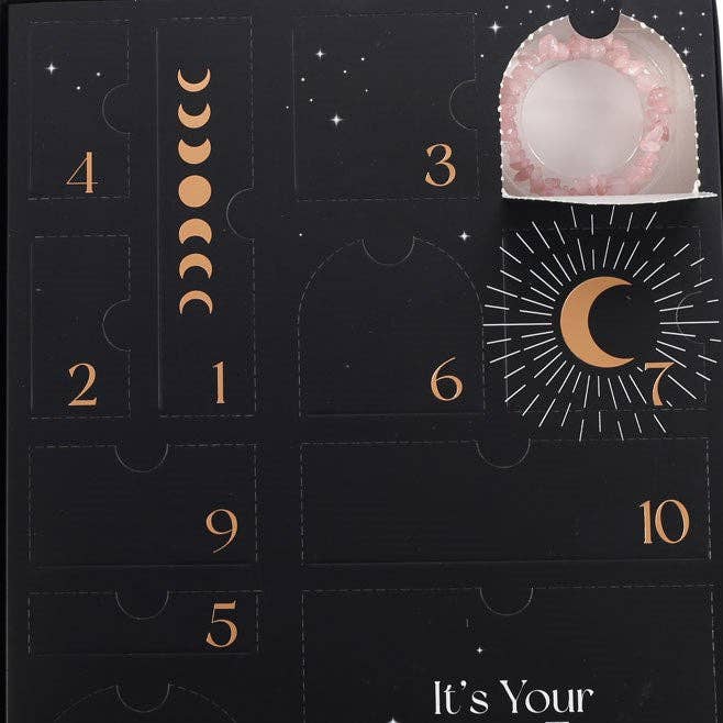 Christmas Advent Calendar with Crystal Jewelry, 12 Days