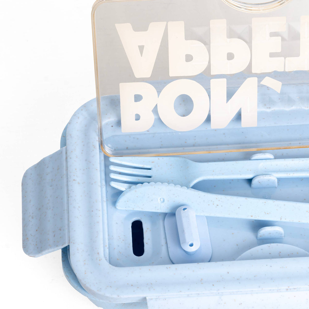 Light Blue Lunch Box Bon Appétit