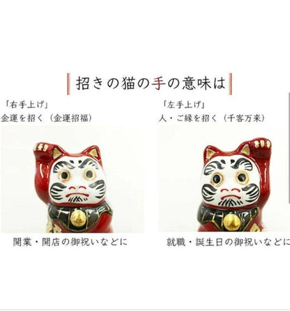 Figurine en Faïence Chat Chanceux Daruma